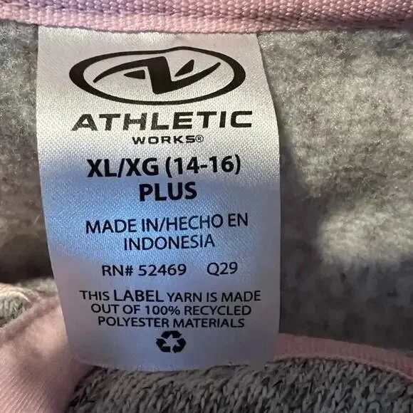 Athletic Works Half Zip Fleece Girls XL 14/16 - Picture 4 of 4